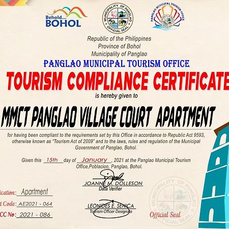 Panglao Village Court Studios Bagian luar foto